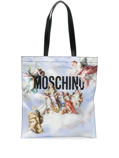 Moschino Graphic-print Shoulder Bag In Multi