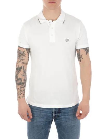 Jacob Cohen Mens White Other Materials Polo Shirt