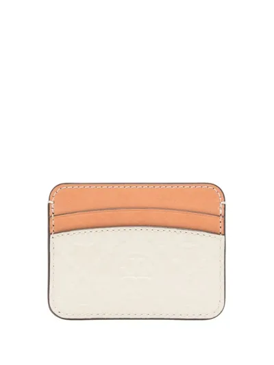 Tory Burch T Monogram-embossed Cardholder In Braun