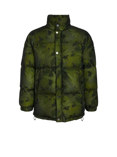 Etro Fern Green Camouflage Padded Jacket