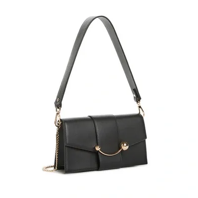 Strathberry Mini Crescent Leather Handbag