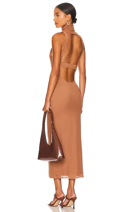 Afrm Serenity Midi Dress In Brown