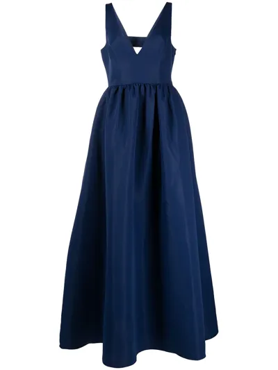 Sachin & Babi Katrina Bow-detail Gown In Navy