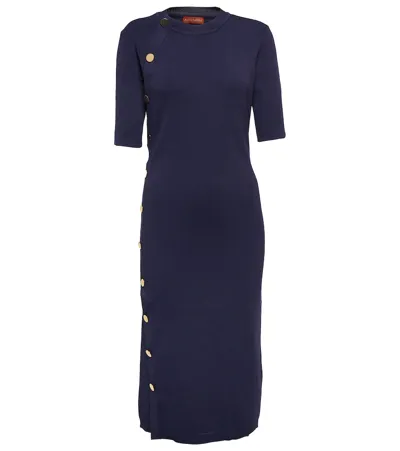 Altuzarra Minamoto Knit Midi Dress In Berry Blue