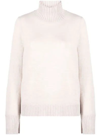 Allude Roll-neck Cashmere Jumper In Pink