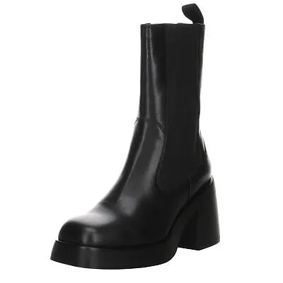 Pre-owned Vagabond Damen Stiefeletten Schuhe Brooke Chelsea Boot Leder-/textilkombination