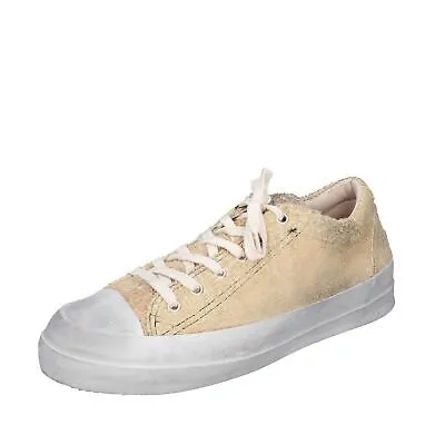 Pre-owned Moma Herren Schuhe  42 Eu Sneakers Beige Wildleder Bh942-42