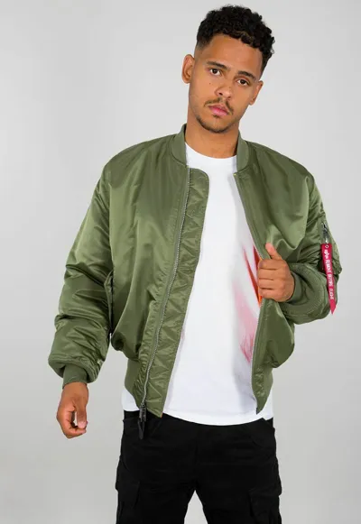 Pre-owned Alpha Industries Ma-1 Jacke Sage-green