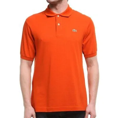 Pre-owned Lacoste T-shirt Universal Herren  L1212wu9 Orangefarbig