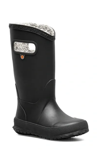 Bogs Plush Insulated Waterproof Rain Boot In Black