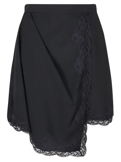 Alexander Mcqueen Laced Skirt In Black