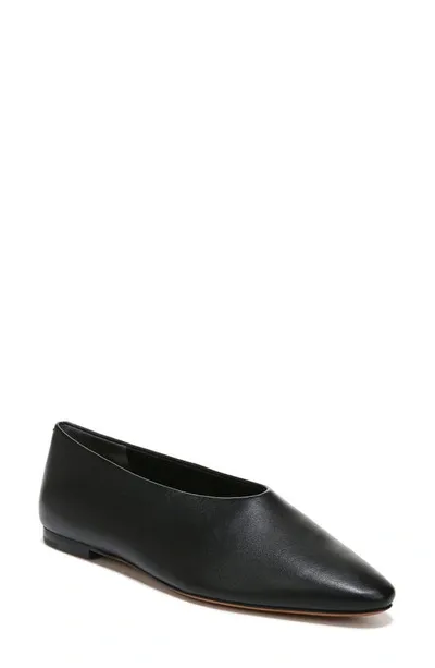 Vince Behati Leather Ballerina Flats In Nocolor