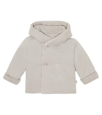 Il Gufo Baby Hooded Jacket In Stone Grey