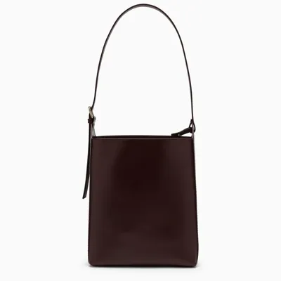 Apc Virginie Smooth Wine-coloured Leather Bag In Vino