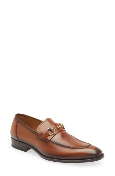 Mezlan Bit Ornament Leather Loafer In Cognac