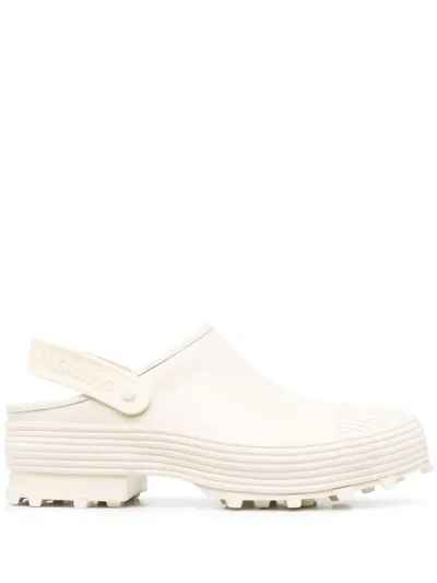 Camperlab Leather Chunky Mules In White