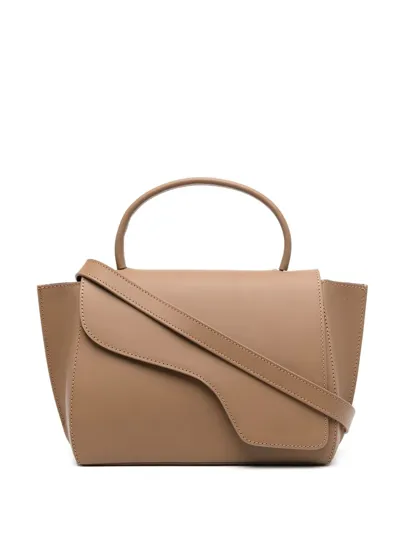 Atp Atelier Asymmetric Calf-leather Tote Bag In Beige