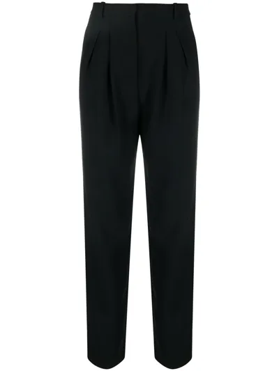 Iro High-waist Tapered Trousers In Black