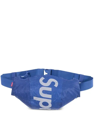 Supreme Reflective Speckled Belt Bag In Blue