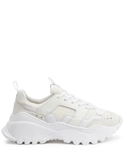 Ami Alexandre Mattiussi White & Gray Lucky 9 Sneakers In 100