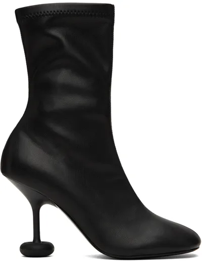 Stella Mccartney Black Shroom Heel Boots In 1000 Black