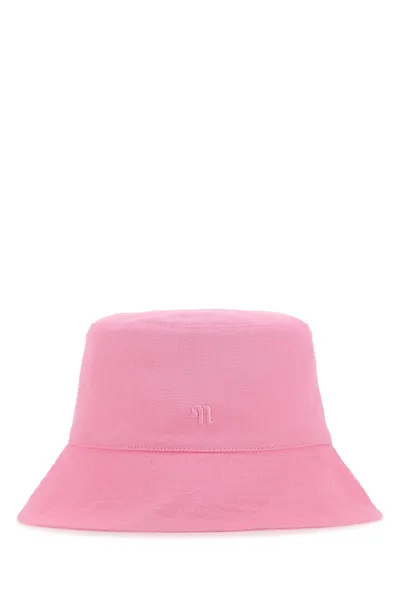 Nanushka Caran Monogram-embroidered Bucket Hat In Pink