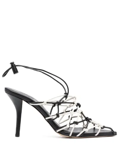 Gia Borghini Strappy Pointed 100mm Pumps In Black