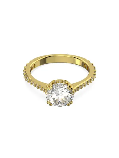 Swarovski Women's Constella Goldtone-plated & Crystal Cocktail Ring