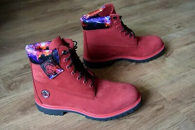 Pre-owned Timberland 6 Inch Premium 44 44,5 45,5 46 47,5 A1wh4 Boot Element Fire Red