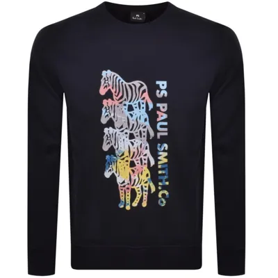 Paul Smith Ps By  Zebra Sweatshirt Navy