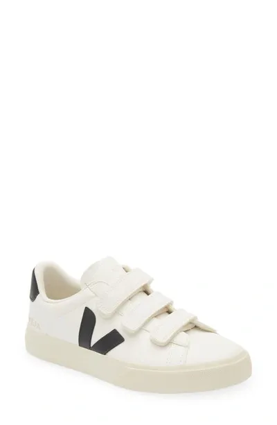 Veja Recife Logo Leather Sneaker In White