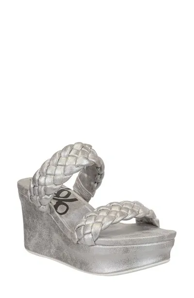 Otbt Fluent Wedge Platform Sandal In Silver