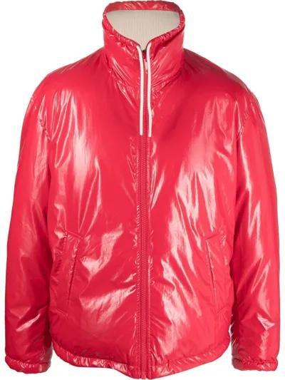 Diesel W-jupiter Reversible Puffer Jacket In Red