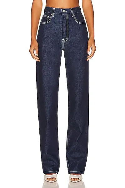 Eb Denim Regular-fit High-rise Straight-leg Jeans In Midnight