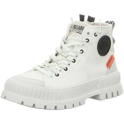 Pre-owned Palladium Damen Sneaker 97349-116-m Weiss 1420823