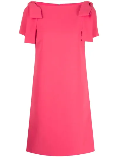 Carolina Herrera Bow-detail Shift Dress In Poppy