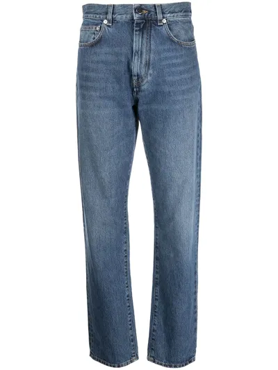 Loulou Studio High-rise Straight-leg Jeans In Blau