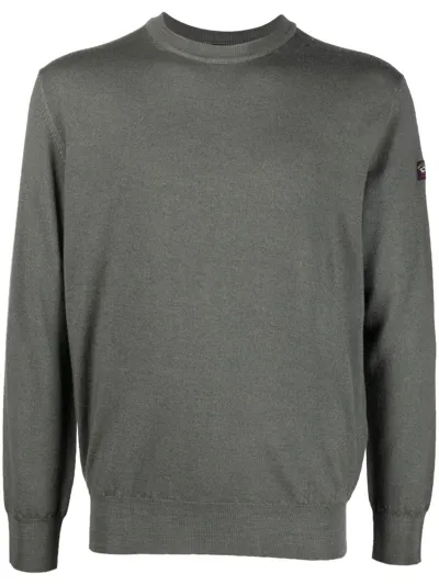 Paul & Shark Logo-patch Jumper In Grey