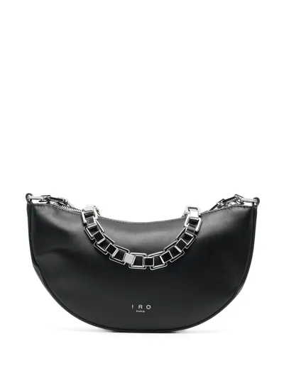 Iro Logo-print Leather Bag In Schwarz