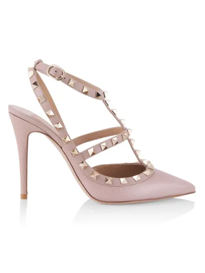 Valentino Garavani Rockstud 110mm Pumps In Poudre