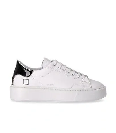 Pre-owned Date D.a.t.e. Sfera Patent Weiss Schwarz Sneaker Damen