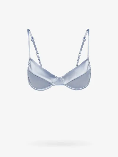 Miu Miu Satin Bra In Blue