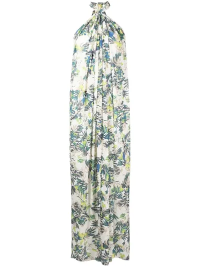 Bambah Petra Tropical-print Maxi Dress In Green