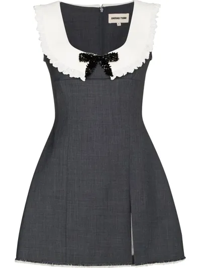 Shushu-tong Bow-detail Sleeveless Dress In Grey