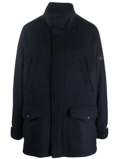 Ralph Lauren Purple Label Cotton Wool Blend Parka In 蓝色