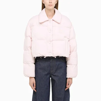 Miu Miu Pastel Pink Cropped Padded Jacket