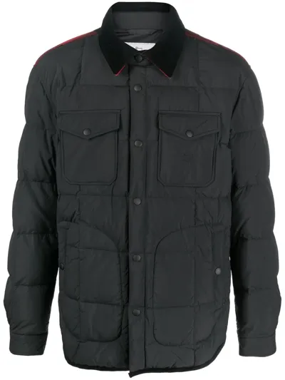 Woolrich Quilted Shirt Jacket In Schwarz