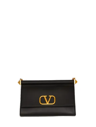 Valentino Garavani Valentino Vlogo Signature Mini Shoulder Bag In Black