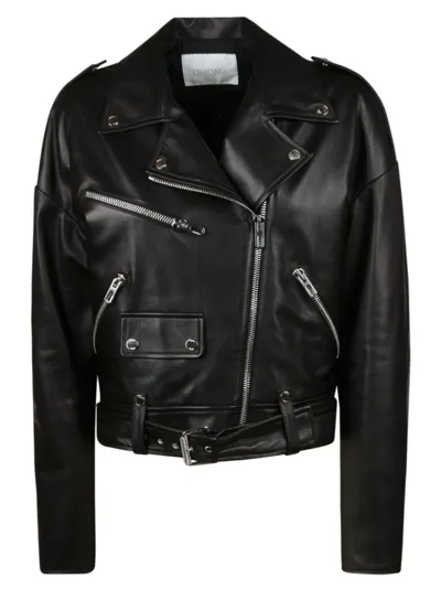 Drome Multi-zip Classic Biker Jacket In Schwarz