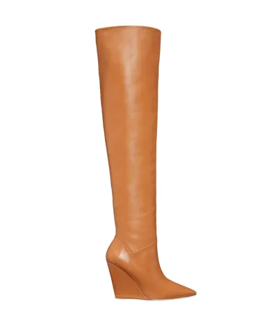 Stuart Weitzman , Saloon 100 Wedge Boot, Last Chance, Toffee, Nappa